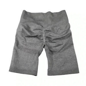 NWOT BUTT LIFT Bicycle Shorts Gray 5.5" Inseam Compression Flattering Women Sz S